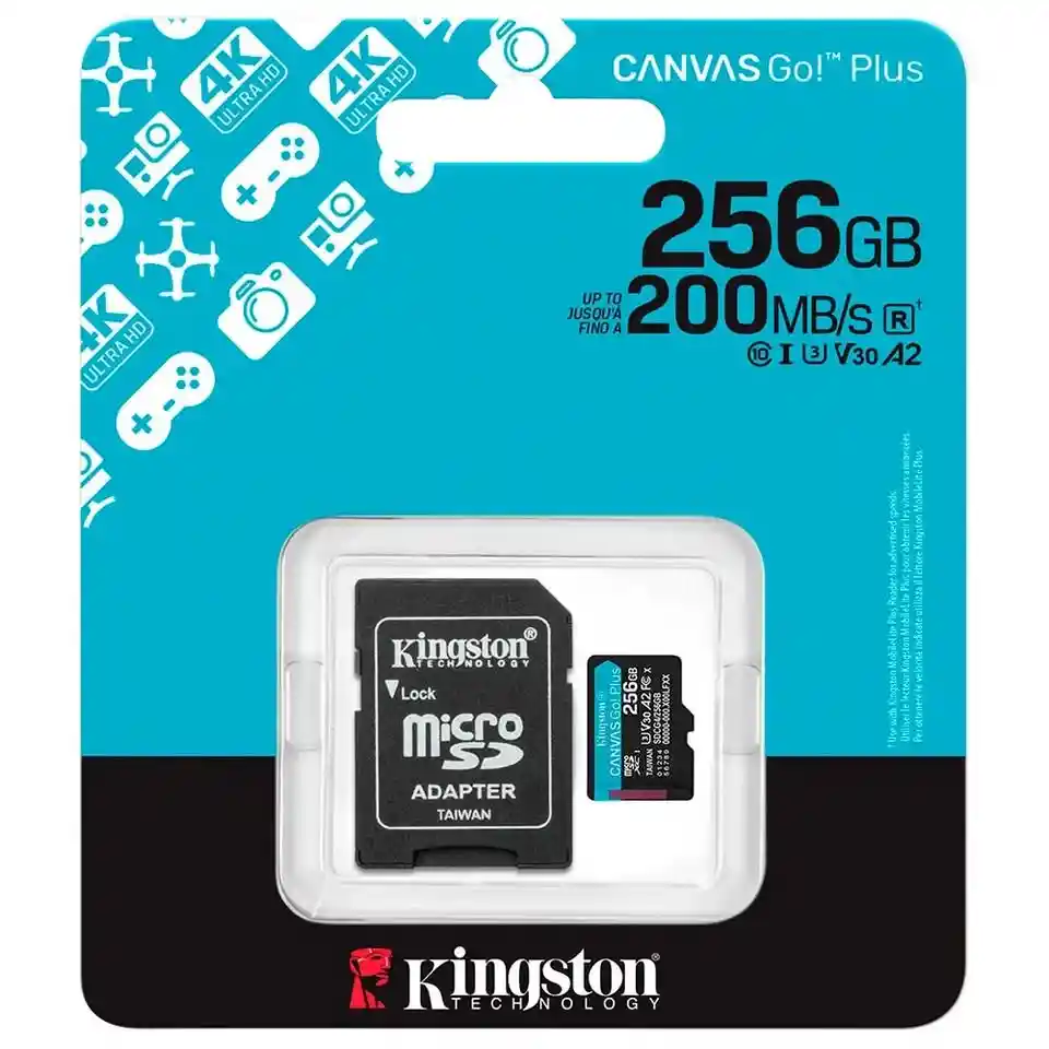 Memoria Kingston Micro Sd 256gb 200mb/s 4k V30 A2 Sdcg4