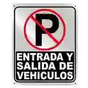 Aviso Letrero Plástico Prohibido Parquear 20x15cm Reflectivo