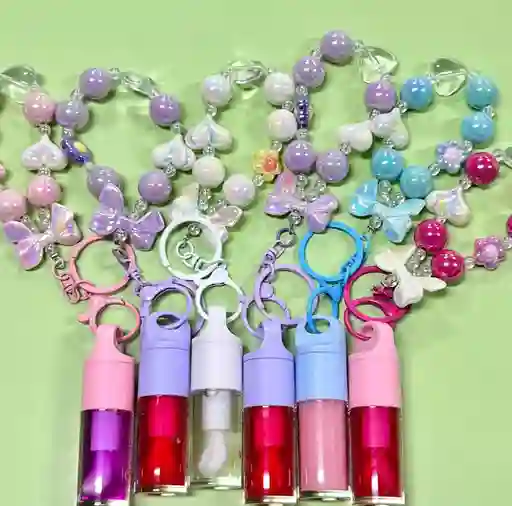 Brillo Labial Lip Gloss Con Llavero Cosmetics