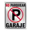 Aviso Letrero Plástico Prohibido Parquear 20x15cm Reflectivo