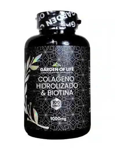 Colageno Hidrolizado Y Biotina X 100 Softgel De 1.000 Mg De Garden Of Life Sabor Neutro