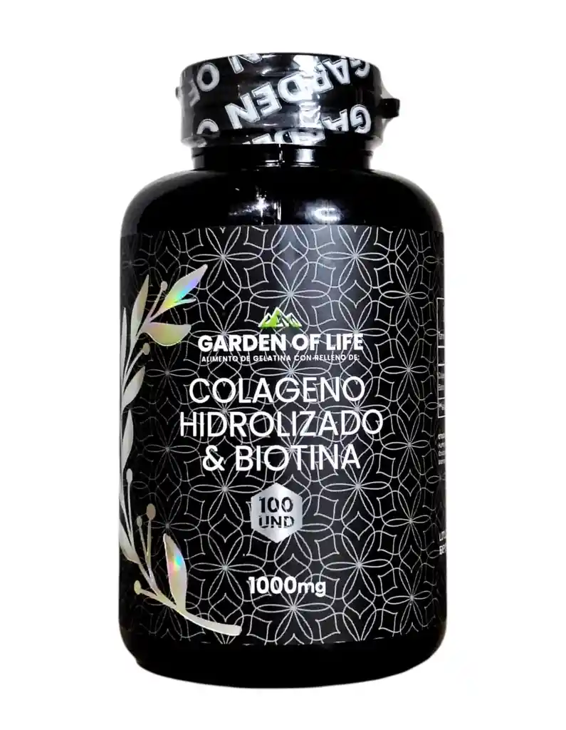 Colageno Hidrolizado Y Biotina X 100 Softgel De 1.000 Mg De Garden Of Life Sabor Neutro