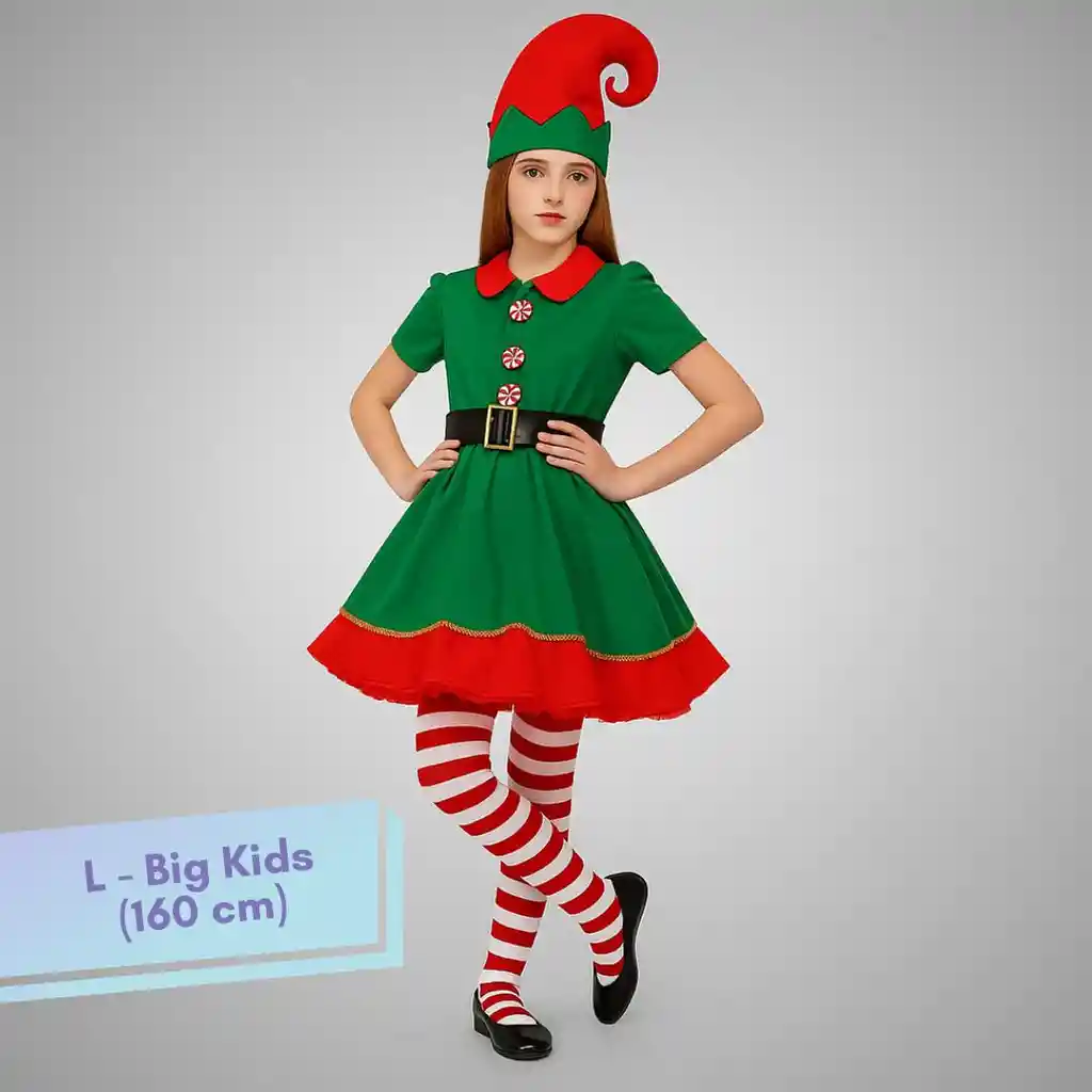 Disfraz Navidad Duende Big Kids Talla L (160 Cm)