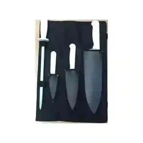 Cuchillos Tramontina Para Chef +chaira 8 Pulg Venezia Negro/blanco, Funda Doblar