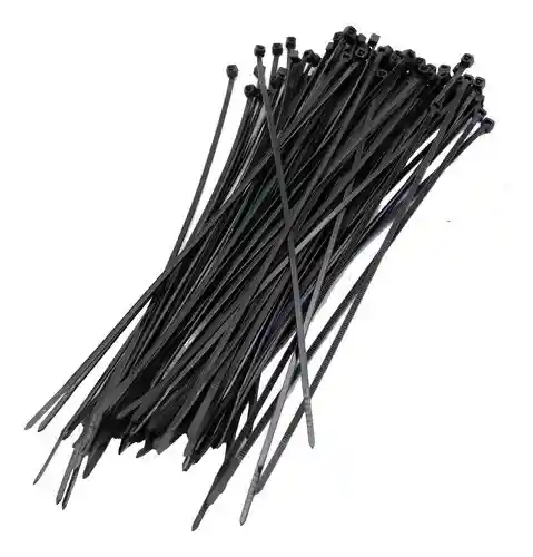Amarres Plásticos Abrazaderas De Tensión Negros 4.8 X 200 Mm X 20 Pcs