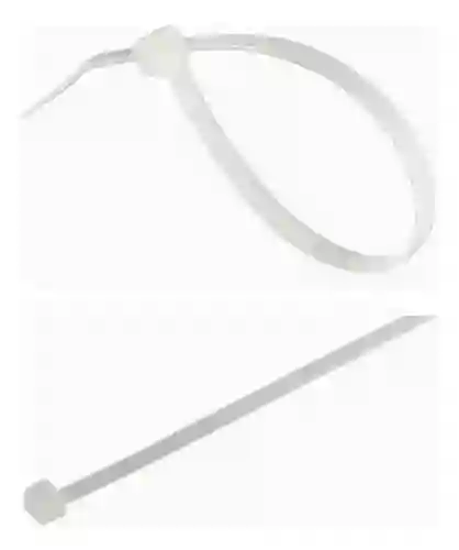 Amarres Plásticos Abrazaderas De Tensión Blancos 4.8 X 300 Mm x 100pcs