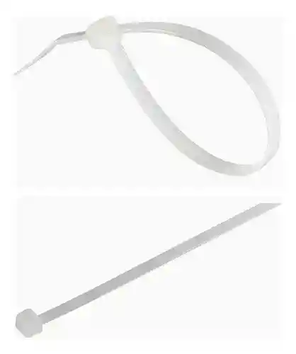 Amarres Plásticos Abrazaderas De Tensión Blancos 4.8 X 200 mm x 50 Pcs