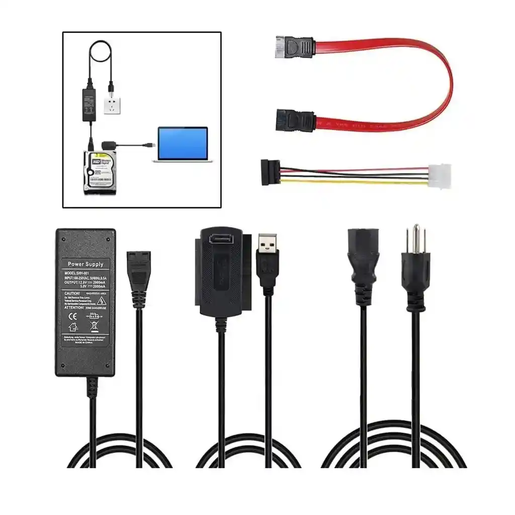 Cable Convertidor Adaptador Usb 2.0 Sata Ide Discos Duros