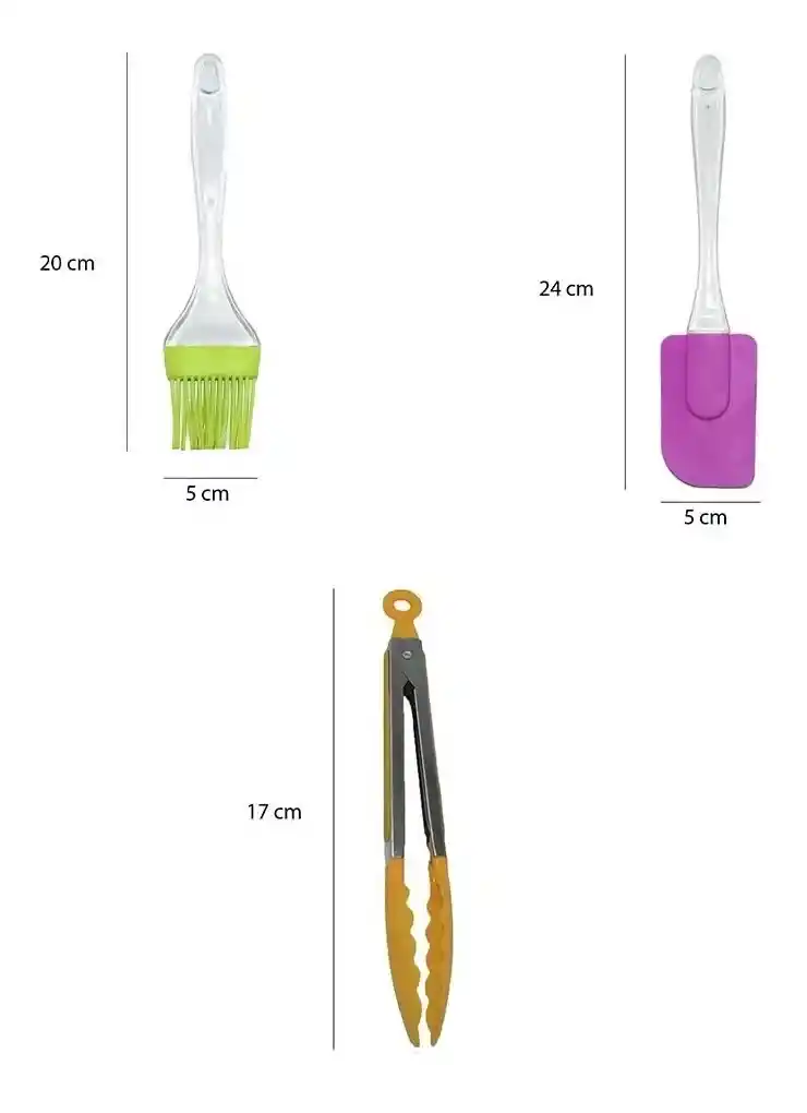 Set Pala Brocha Pinzas 20cm