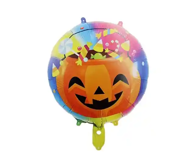 Globo Metalizado Halloween Calabaza Dulces 18" X 1 Unidad