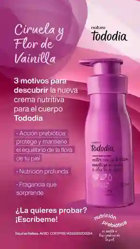 Crema Tododia Nutrición Ciruela Y Flor De Vainilla 400ml