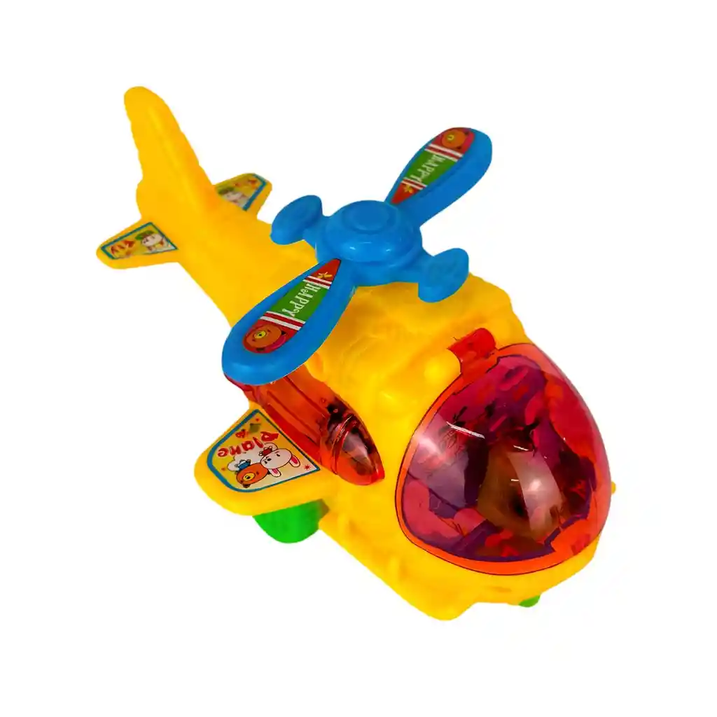 Helicoptero Juguete Multicolor De Cuerda Interactivo Niños