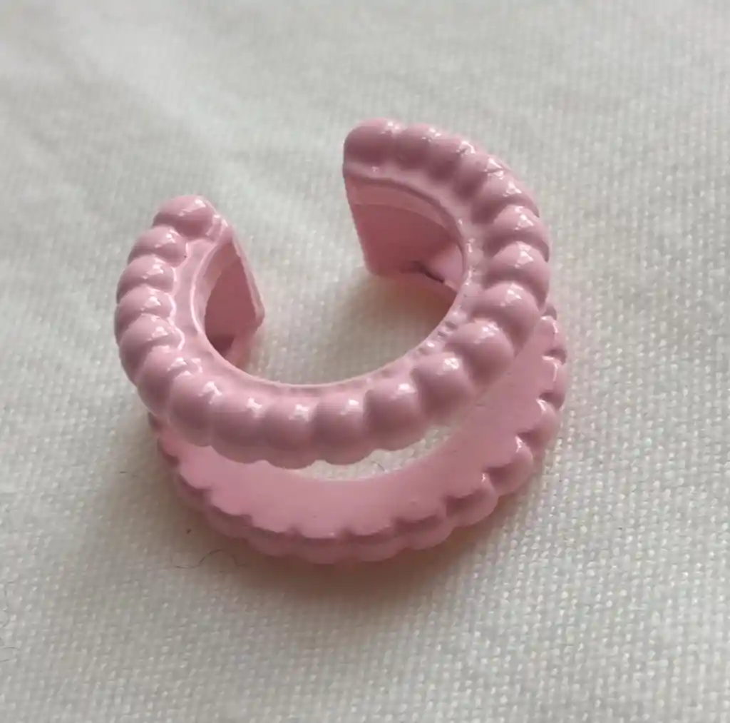 Ear Cuff Rosa Doble Linea