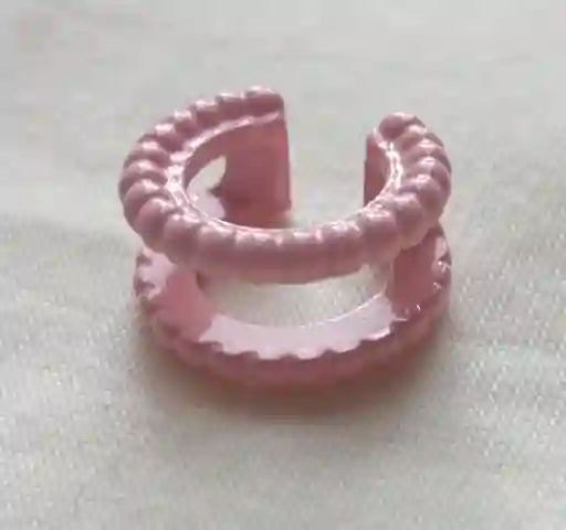 Ear Cuff Rosa Doble Linea