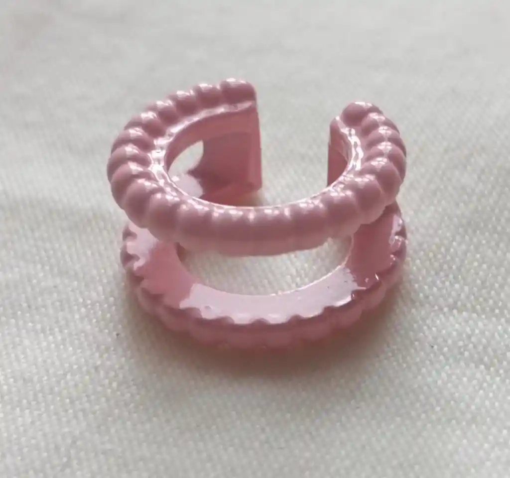 Ear Cuff Rosa Doble Linea