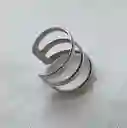 Ear Cuff Acero 3 Lineas Plateado