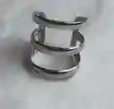 Ear Cuff Acero 3 Lineas Plateado