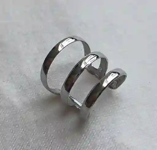 Ear Cuff Acero 3 Lineas Plateado
