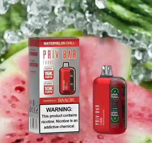 Vape Priv Bar Turbo 15k Watermelon Chill