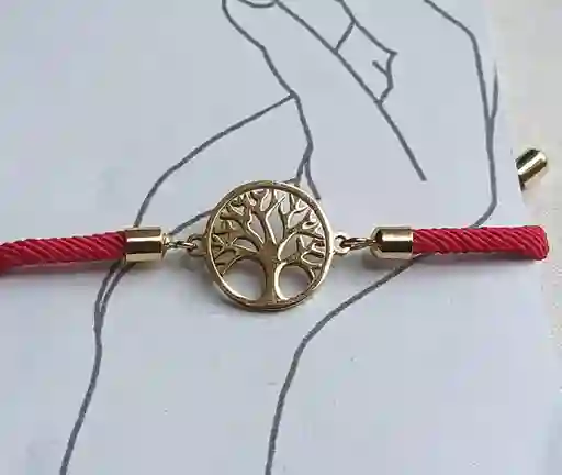 Pulsera Arbol De La Vida - Acero Dorado
