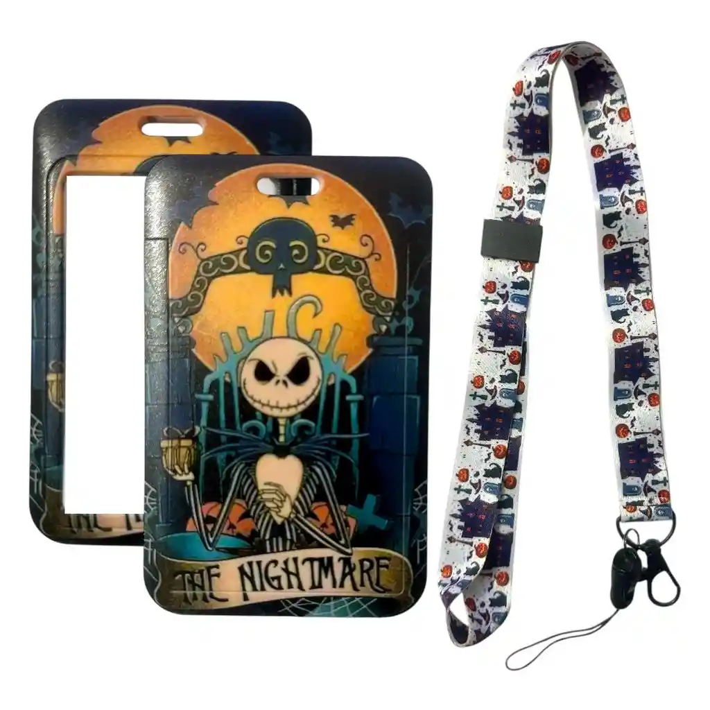 Porta Carnet Con Lanyard El Extraño Mundo De Jack