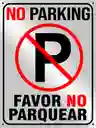 Aviso Letrero Plastico Prohibido Parquear 40x30cm Reflectiv