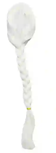 Peluca Blanca Trenzada Larga 78 Cm