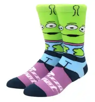 Regalo Calcetines Divertidos Animados Alien De Tres Ojos - Medias Adulto