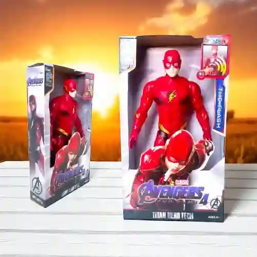 Figura Muñeco Súper Héroe The Flash Luz Sonido Articulado Coleccion