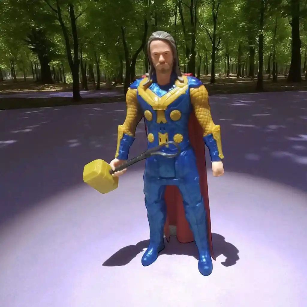 Muñeco Figura Acción Super Héroe Avengers Thor Con Martillo / Luz Y Sonido/ 30 Cm Heroe Vengadores