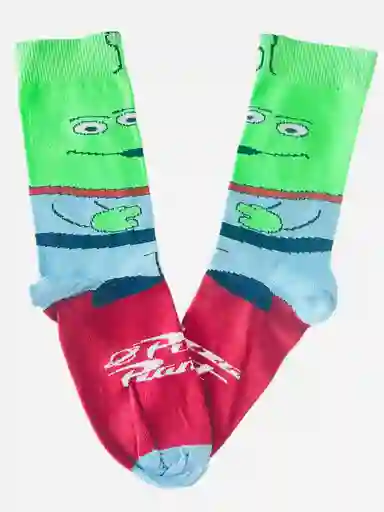 Regalo Calcetines Divertidos Animados Alien De Tres Ojos 1 - Medias Adulto