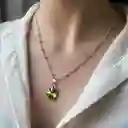 Collar Corazón Swarovski Tornasol Dorado