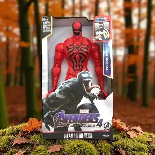 Muñeco Figura Acción Super Héroe Avengers Venom Rojo / Luz Y Sonido/ 30 Cm Heroe Vengadores