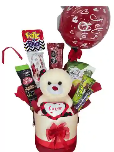 Peluche De Oso Con Globo Y Dulces