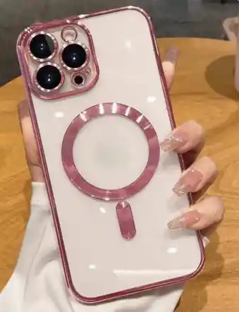 Estuche Iphone 14 Pro Max Rosa Metálico