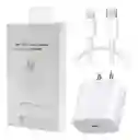 Cargador 20w Carga Rápida Para Iphone 14 13 12 11 Cable Tipo C Ipad