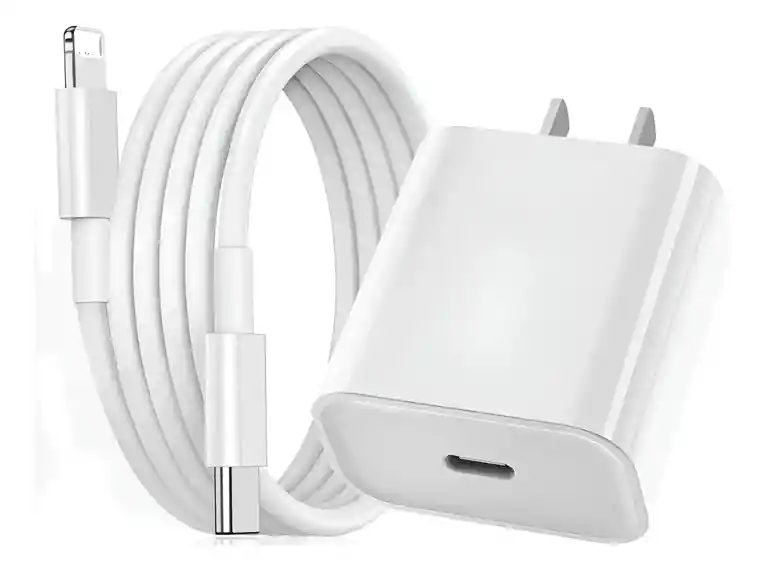 Cargador 20w Carga Rápida Para Iphone 14 13 12 11 Cable Tipo C Ipad