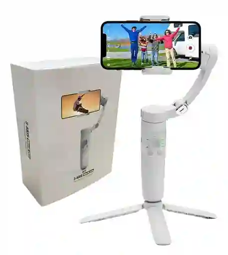 Estabilizador Gimbal Celular M1 3 Axis Bluetooth Blanco