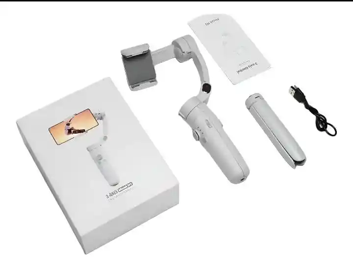 Estabilizador Gimbal Celular M1 3 Axis Bluetooth Blanco