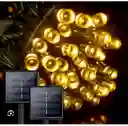 Luces Navideñas Lineales De Panel Solar 100 Bombillos 10 Metros