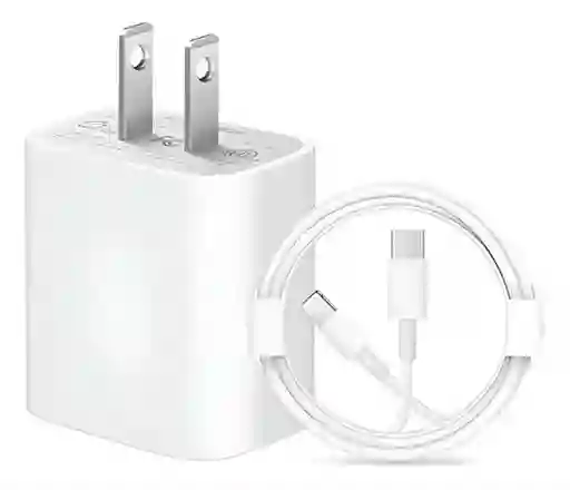 Cargador Completo Para Iphone 11/12/pro Max 25w Carga Rápida Color Blanco