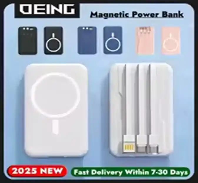 Power Bank 10.000 Mah M-026 Magsafe Con Cable