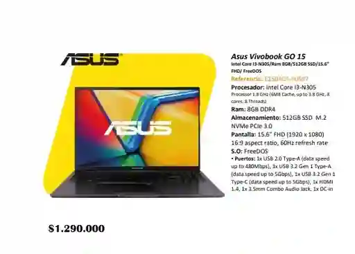 Asus Vivobook Go 15 Intel
