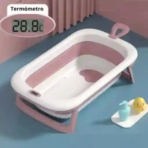 Tina Bañera Plegable Para Bebés, Con Termómetro Inteligente Variado Liso