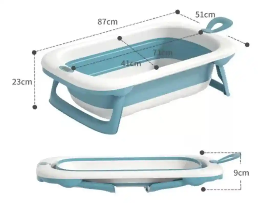 Tina Bañera Plegable Para Bebés, Con Termómetro Inteligente Variado Liso