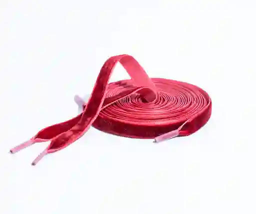 Cordones Cinta Velvet Rojo - 77 Cm