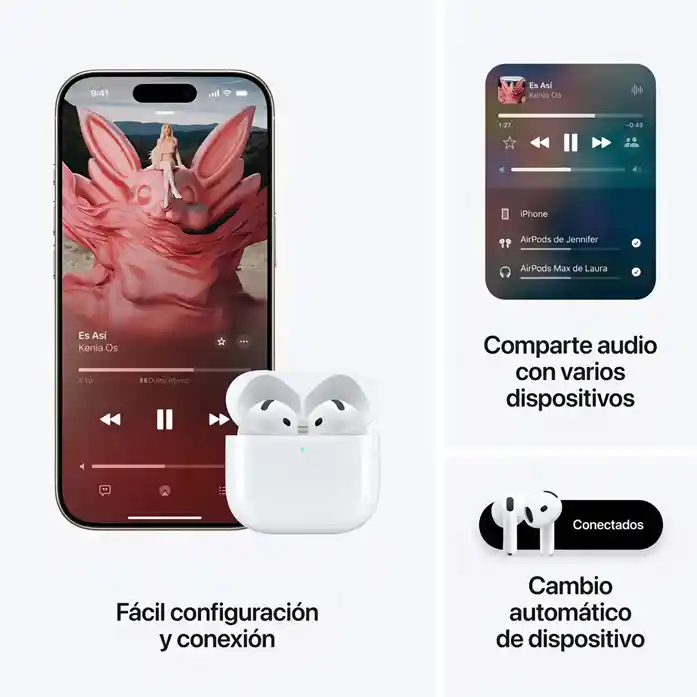 Audífonos Genéricos 4ta Generación Compatible Iphone/android Color Blanco