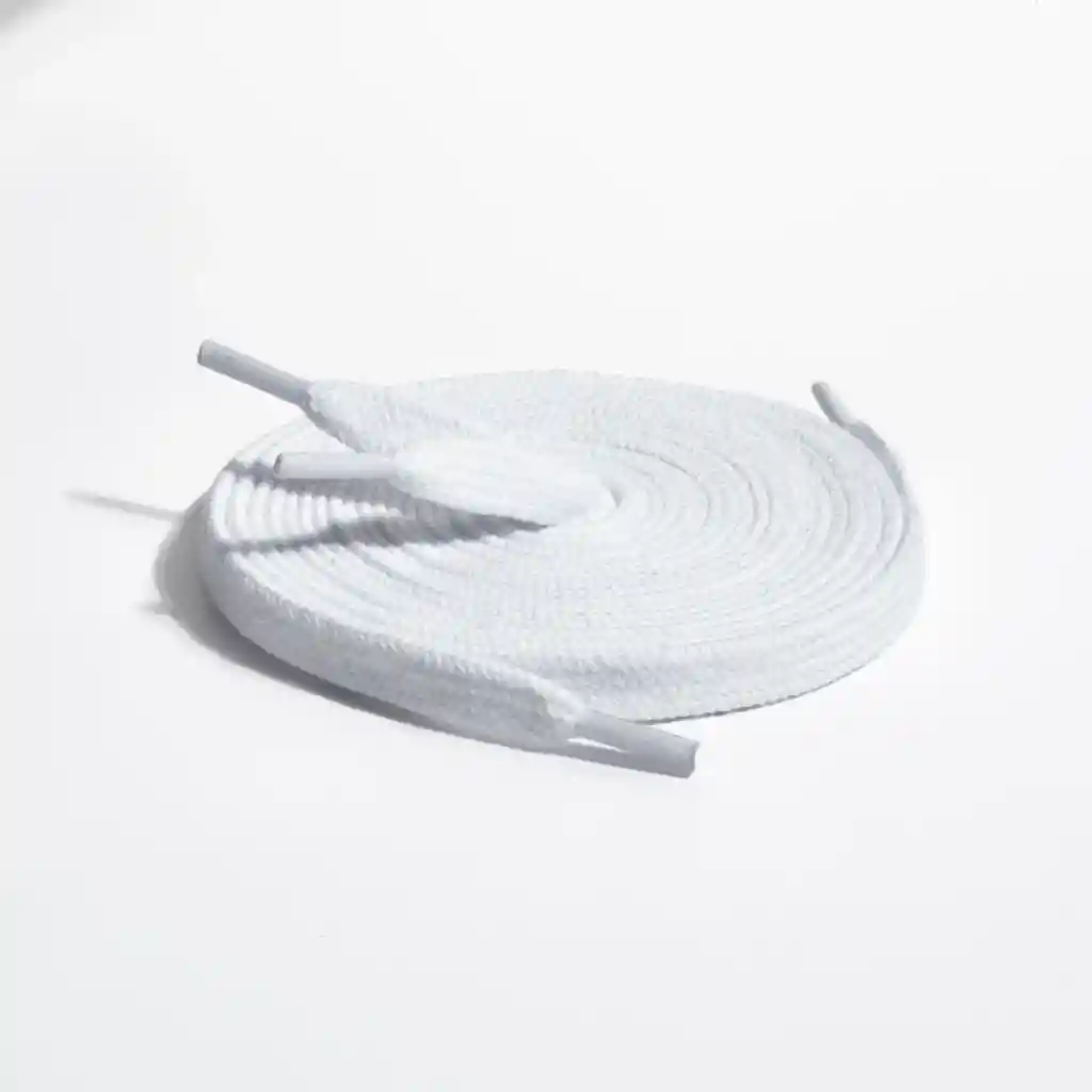 Cordones Planos Blanco - 77 Cm