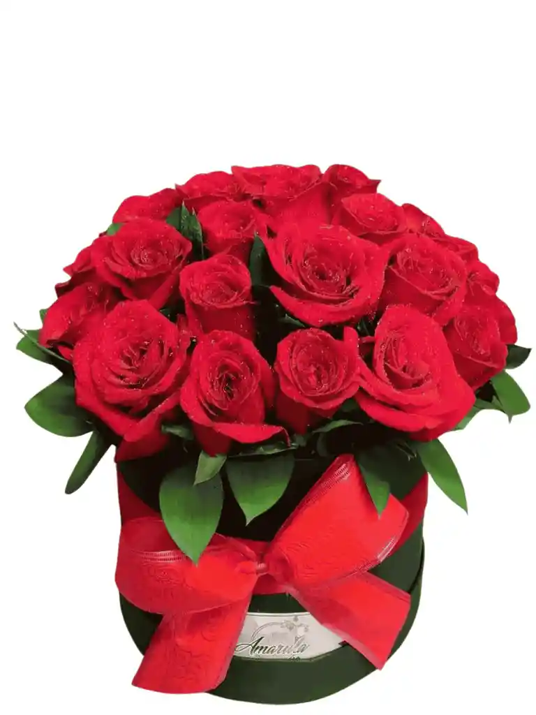 Rosas Rojas En Caja Elegante