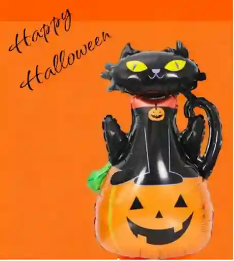 Globo Metálizado Halloween Gato/calabaza (pequeño)